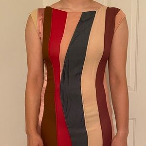 Catherine Malandrino Striped Cocktail Dress